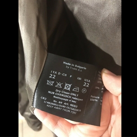 NWT‎ $985 Cinzia Rocca DUE Wool Blend Stand Collar A-Line Coat Mocha [SZ 22W ] - Picture 8 of 8